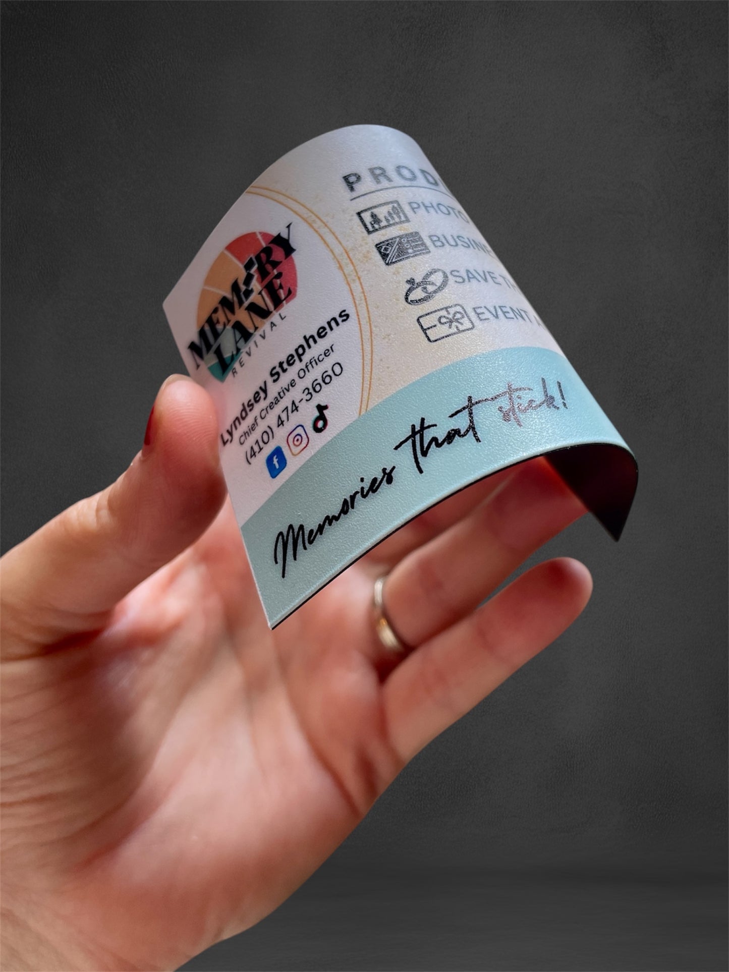 Flexible 2.5 by 4 business magnet